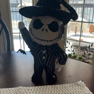 Striped Skeleton Plush Toy. Musical.  “This is Halloween”